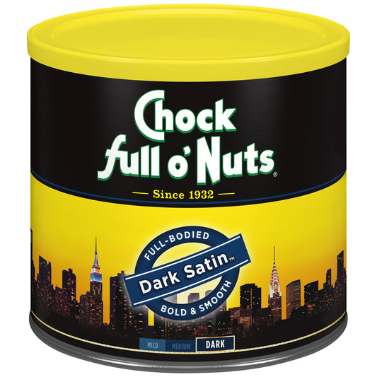 Chock Full O'NutsÂ® Dark Satin Ground Coffee, Dark Roast, 26 Oz. Can