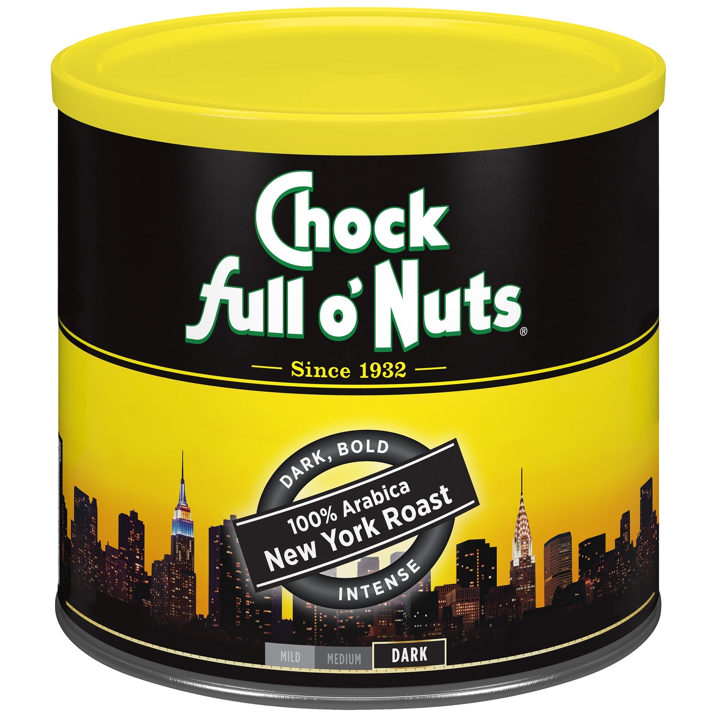 Chock Full O’Nuts® 100% Arabica New York Roast Ground Coffee Dark Roast 23 Oz. Can