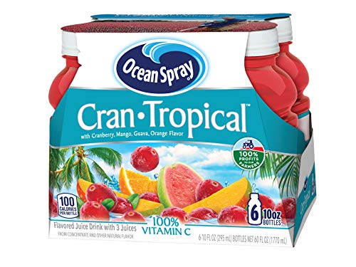 Ocean Spray Cranberry Tropical Juice Drink 10oz- 6pk Single Serve Juice Bottles