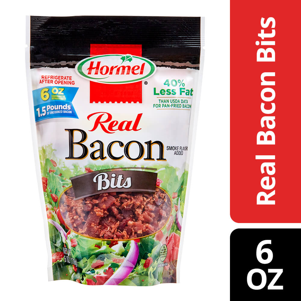 HORMEL Real Bacon Bits Topping Salad Topping 25 Calories per Serving 6 Oz Plastic Pouch