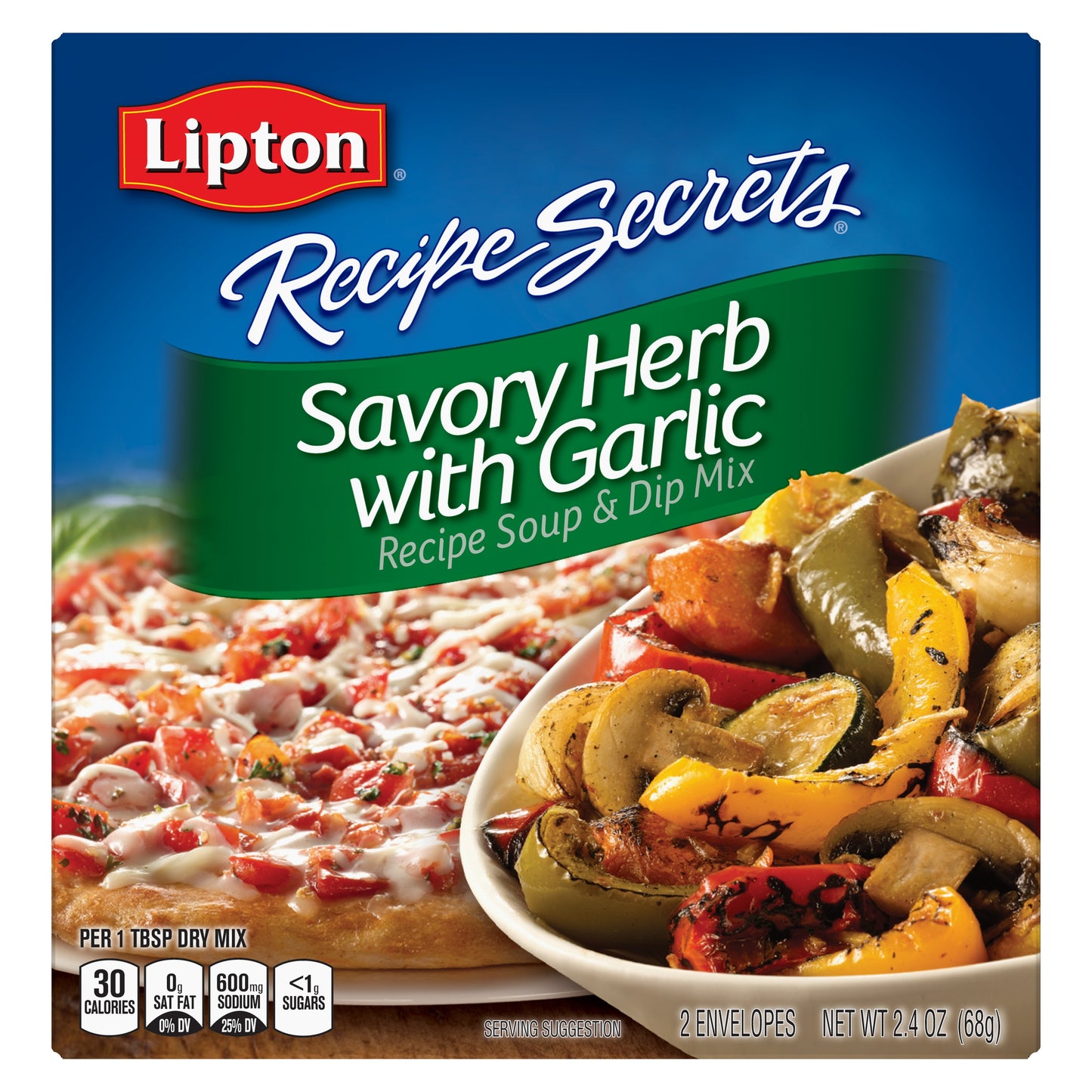 Lipton Recipe Secrets Soup and Dip Mix Savory Herb with Garlic 2.4 Oz