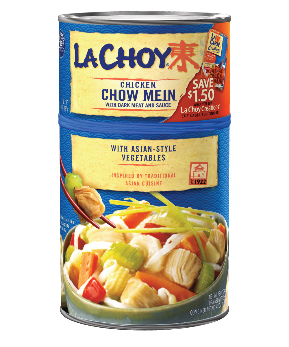 La Choy Chicken Chow Mein White Meat Chicken and Vegetables in Sauce 42 Oz Can