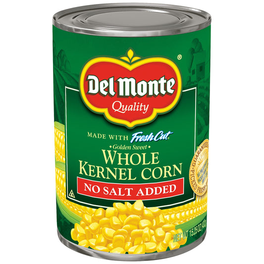 Del Monte No Salt Added Golden Sweet Whole Kernel Corn - 15.25oz