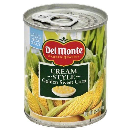 Del Monte Golden Sweet Corn Cream Style 8.25 Oz Can