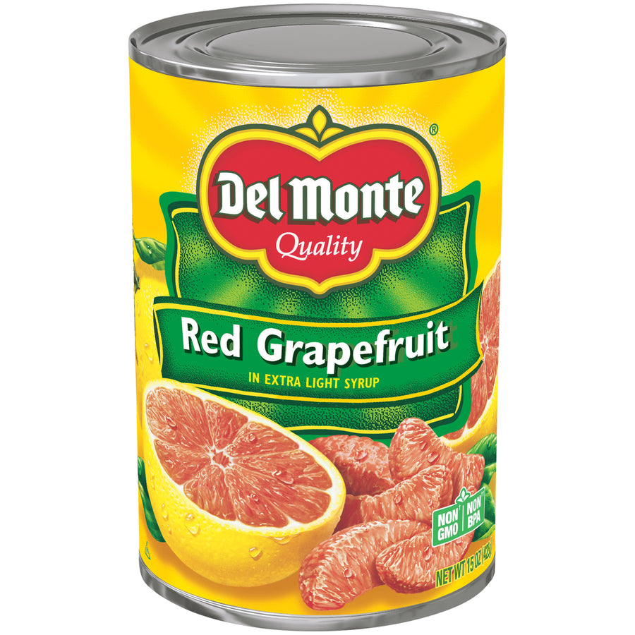 Del Monte Red Grapefruit Sections Light Syrup Canned Fruit 15 Oz Can