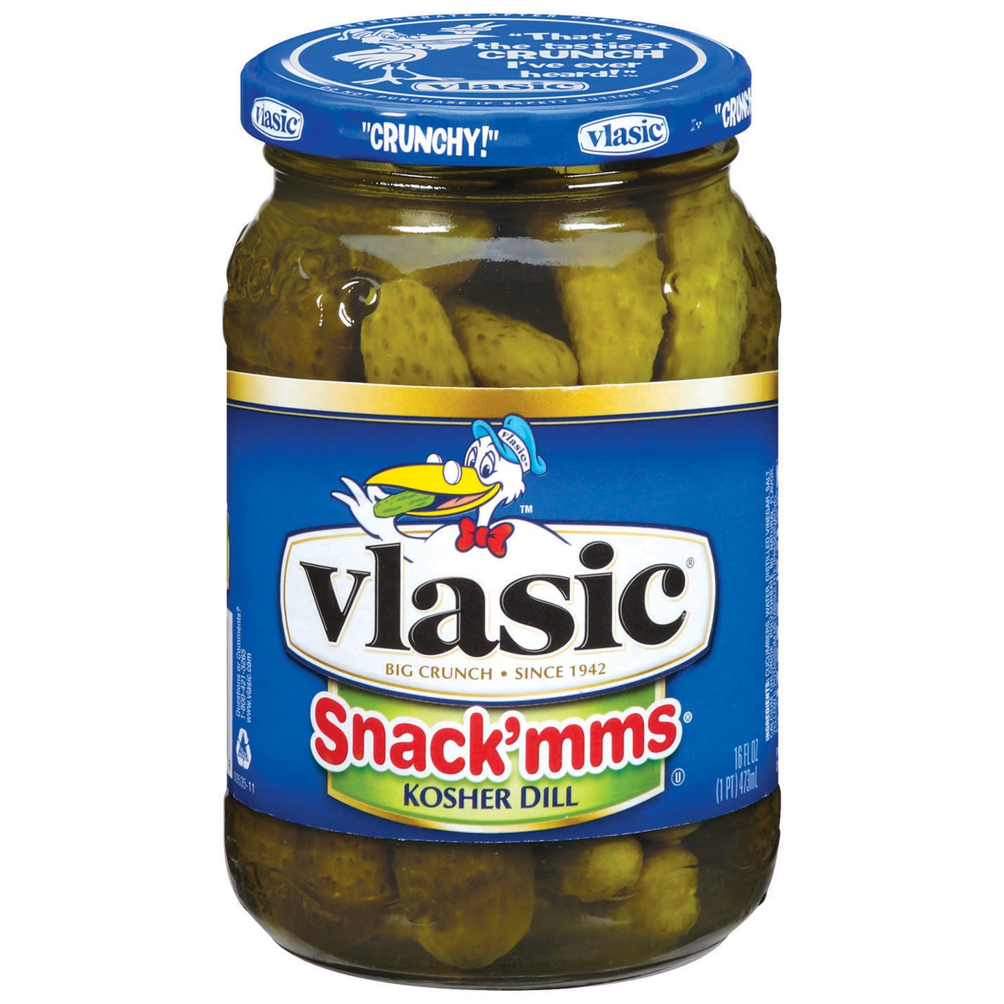 Vlasic Snack'mms Kosher Dill Pickles - 16 Fl Oz