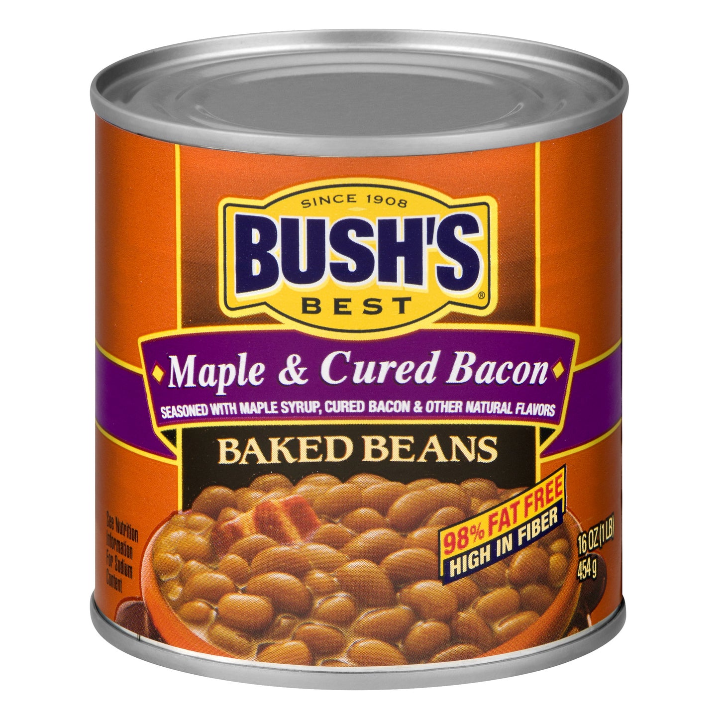 Bush S Maple and Cured Bacon Baked Beans Canned Beans 16 Oz Can