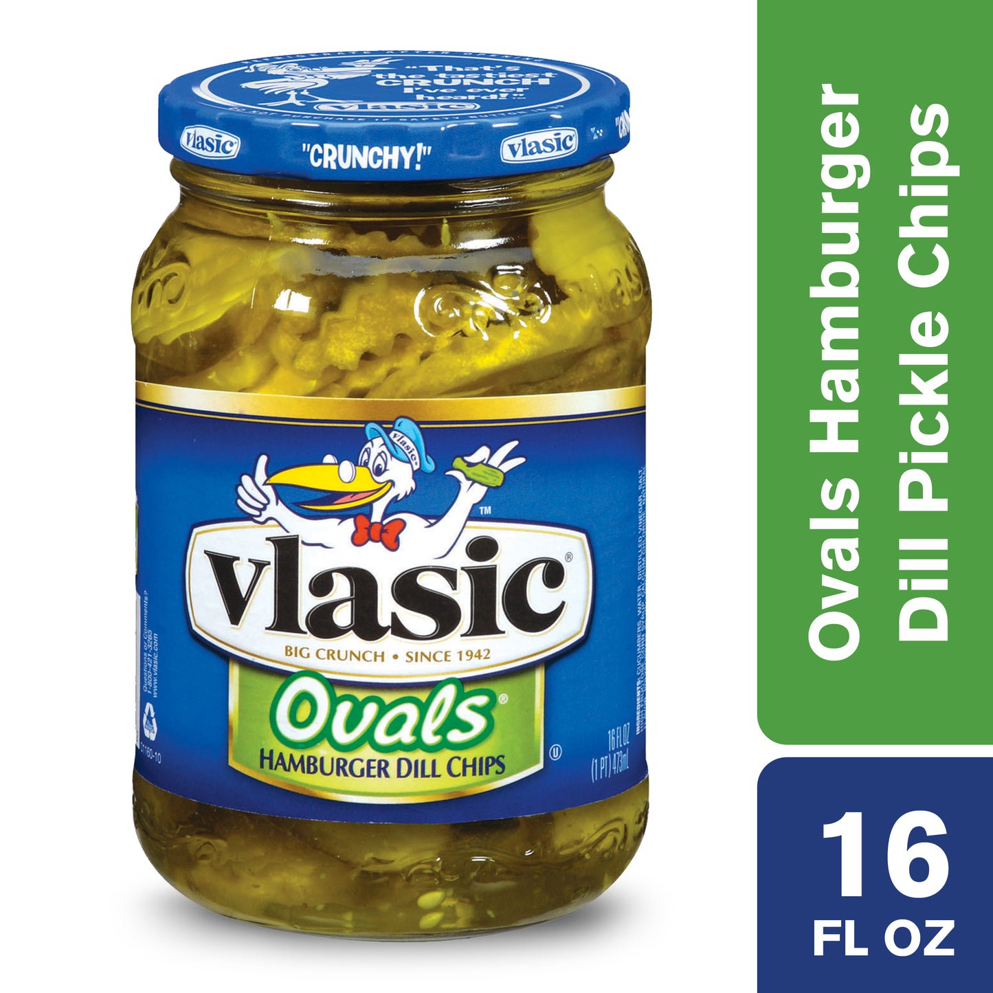 Vlasic Ovals Hamburger Dill Chips - 16 Fl Oz