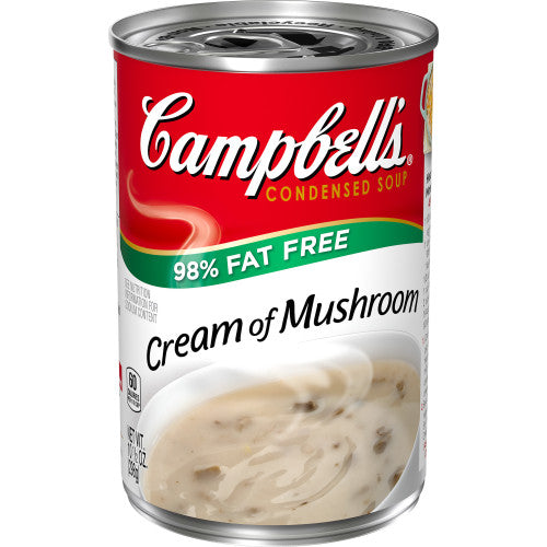 Campbell’s Condensed 98% Fat Free Cream of Mushroom Soup 10.5 Ounce Can