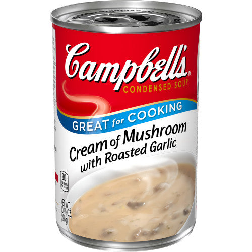 Campbell S Condensed Cream of Mushroom with Roasted Garlic Soup 10.5 Ounce Can