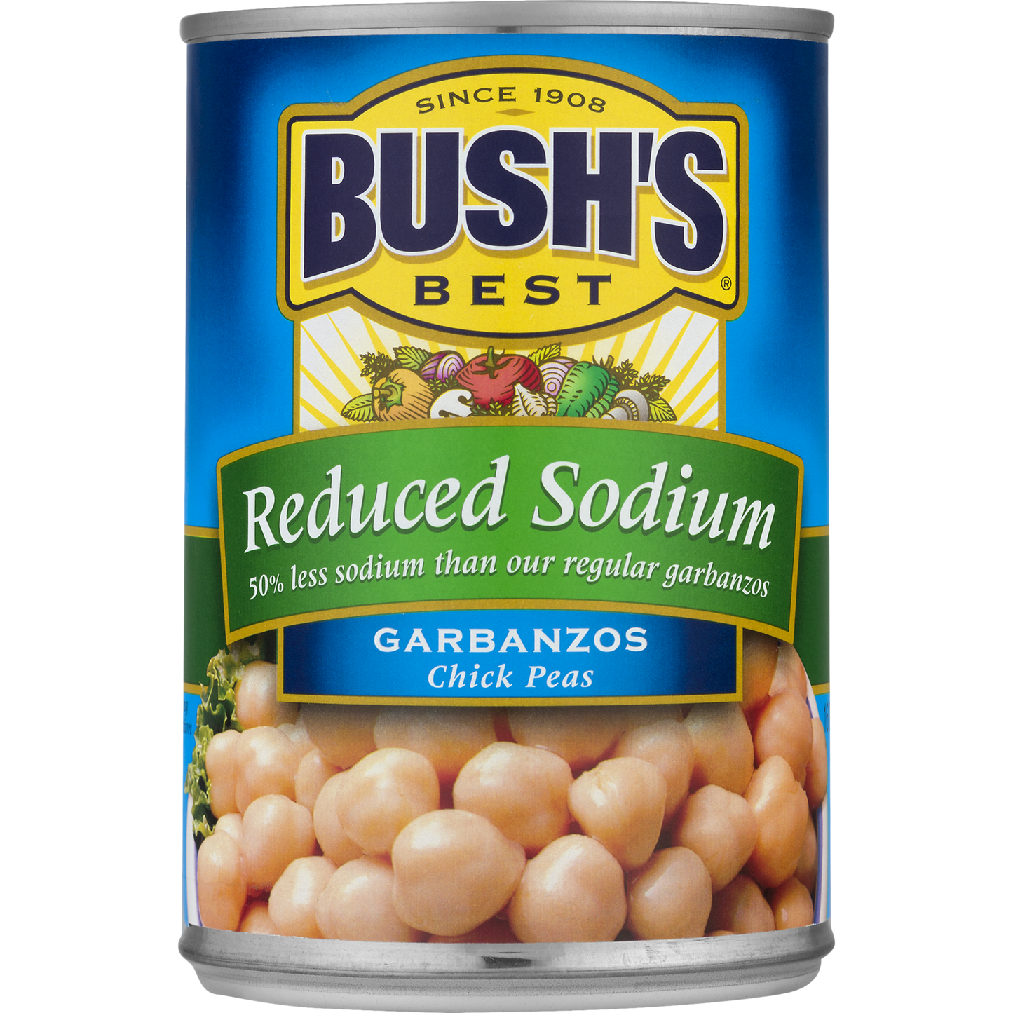 Bush S Reduced Sodium Garbanzo Beans Canned Chickpeas 16 Oz Can