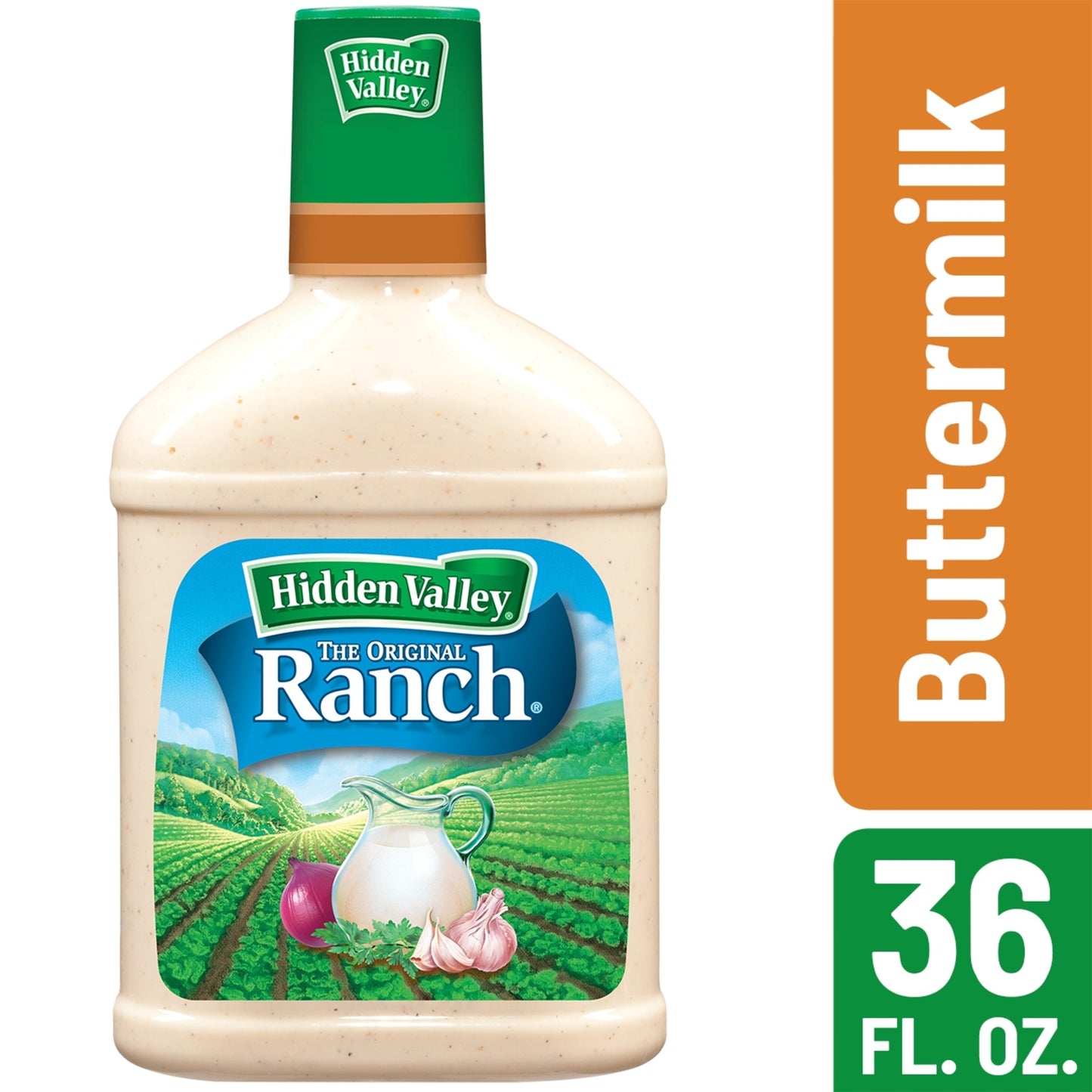 Hidden Valley Gluten Free Keto-Friendly Buttermilk Ranch Salad Dressing and Topping 36 Fl Oz