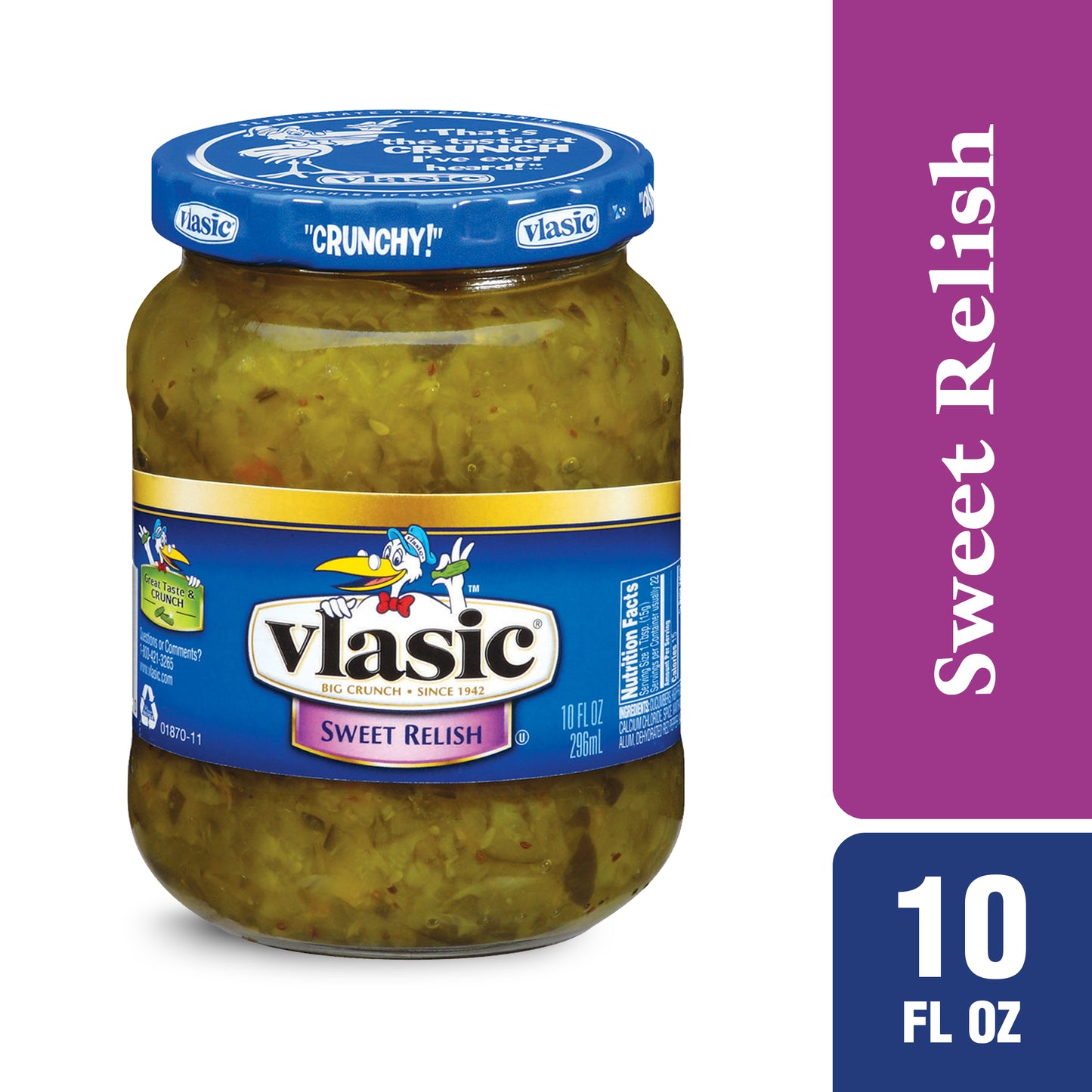 Vlasic Kosher Sweet Pickle Relish Sweet Relish 10 Oz