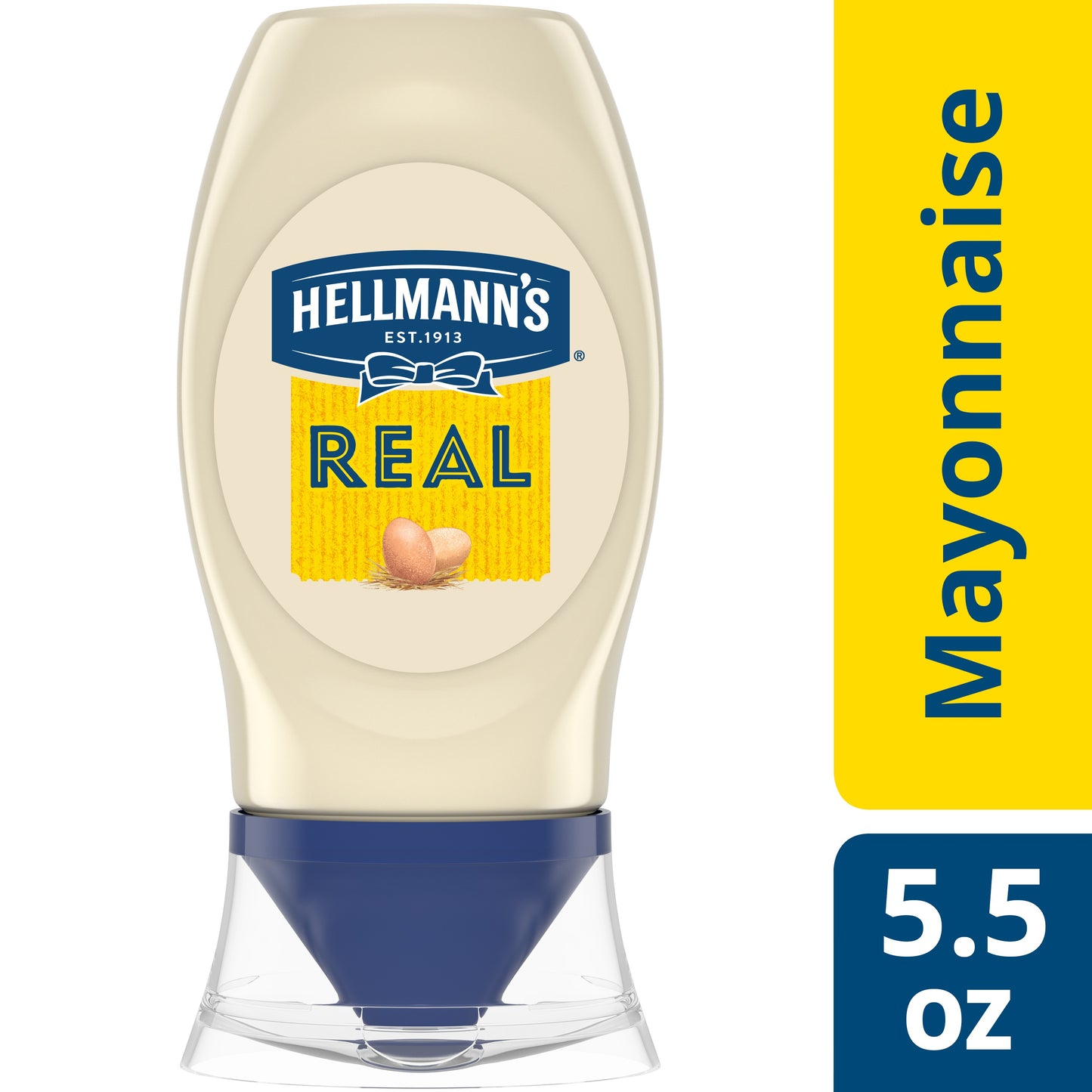 Hellmann S Made with Cage Free Eggs Real Mayonnaise 5.5 Fl Oz Bottle