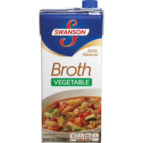 Swanson 100% Natural Gluten-Free Vegetable Broth 32 Oz Carton