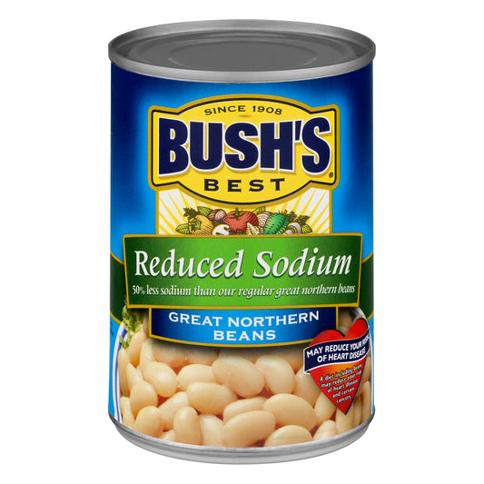 Bush S Best Reduced Sodium Great Northern Beans 15.8 Oz