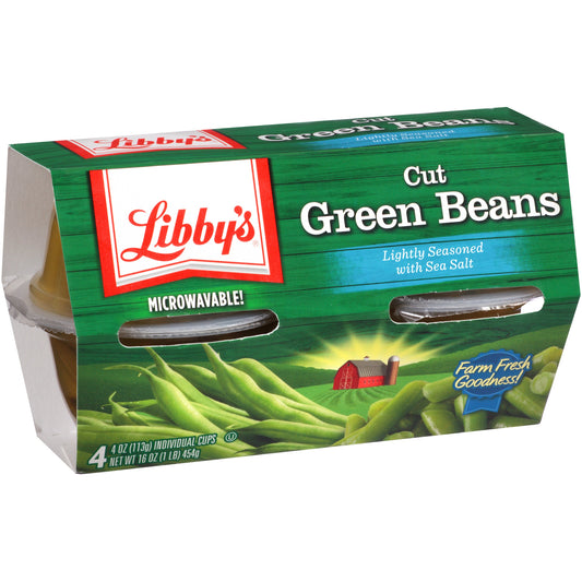 (4 Count) Libby S Cut Green Beans Canned Vegetables 4 Oz