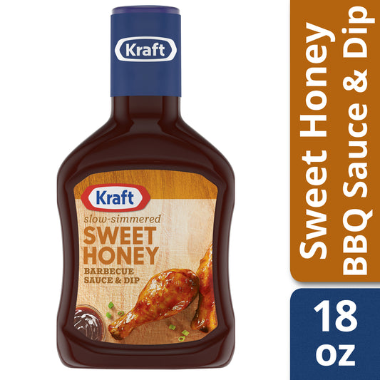 Kraft Sweet Honey Slow-Simmered Barbecue BBQ Sauce 18 Oz Bottle