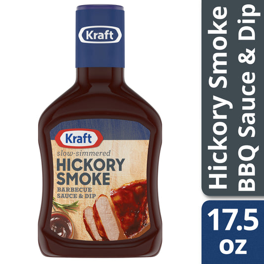 Kraft Hickory Smoke Slow-Simmered Barbecue BBQ Sauce 17.5 Oz Bottle