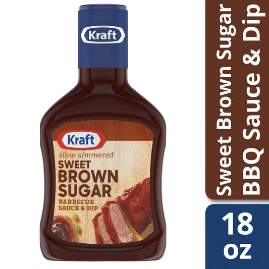 Kraft Sweet Brown Sugar Slow-Simmered Barbecue BBQ Sauce 18 Oz Bottle