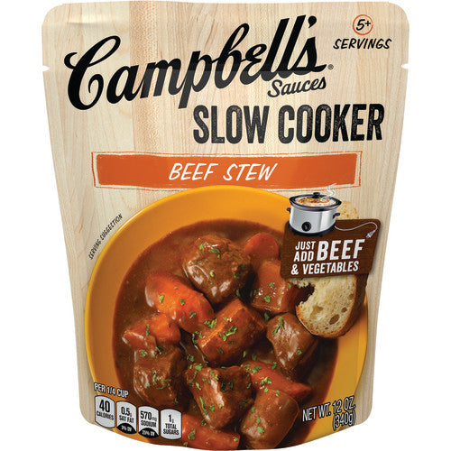 Campbell S Cooking Sauces Hearty Beef Stew 12 Oz Pouch