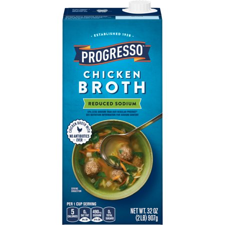 Progresso Chicken Broth Reduced Sodium Gluten Free 32 Oz.