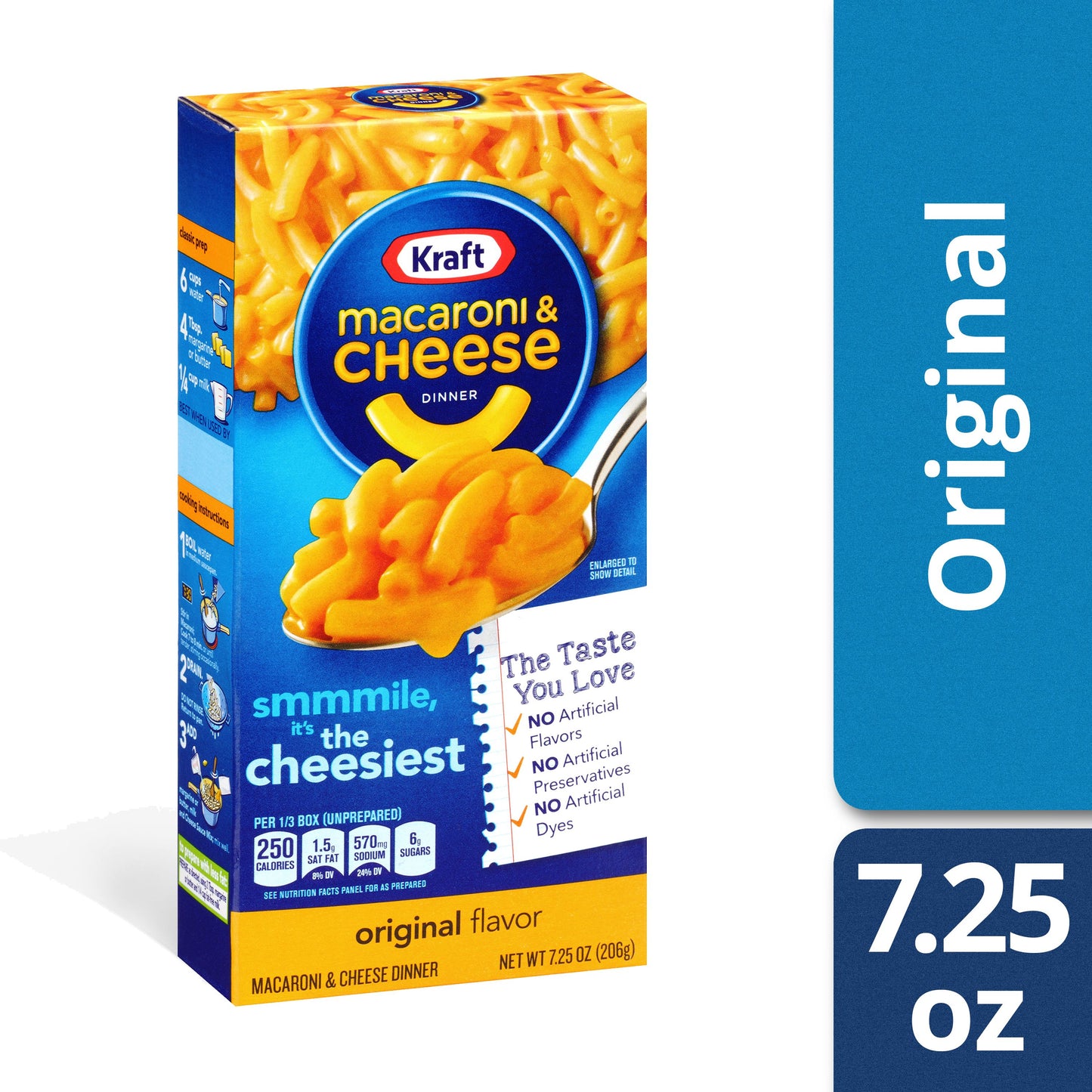 Kraft Macaroni & Cheese Dinner Original Flavor, 7.25 Oz