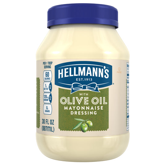 Hellmann S Omega 3 ALA Olive Oil Mayonnaise 30 Fl Oz Jar