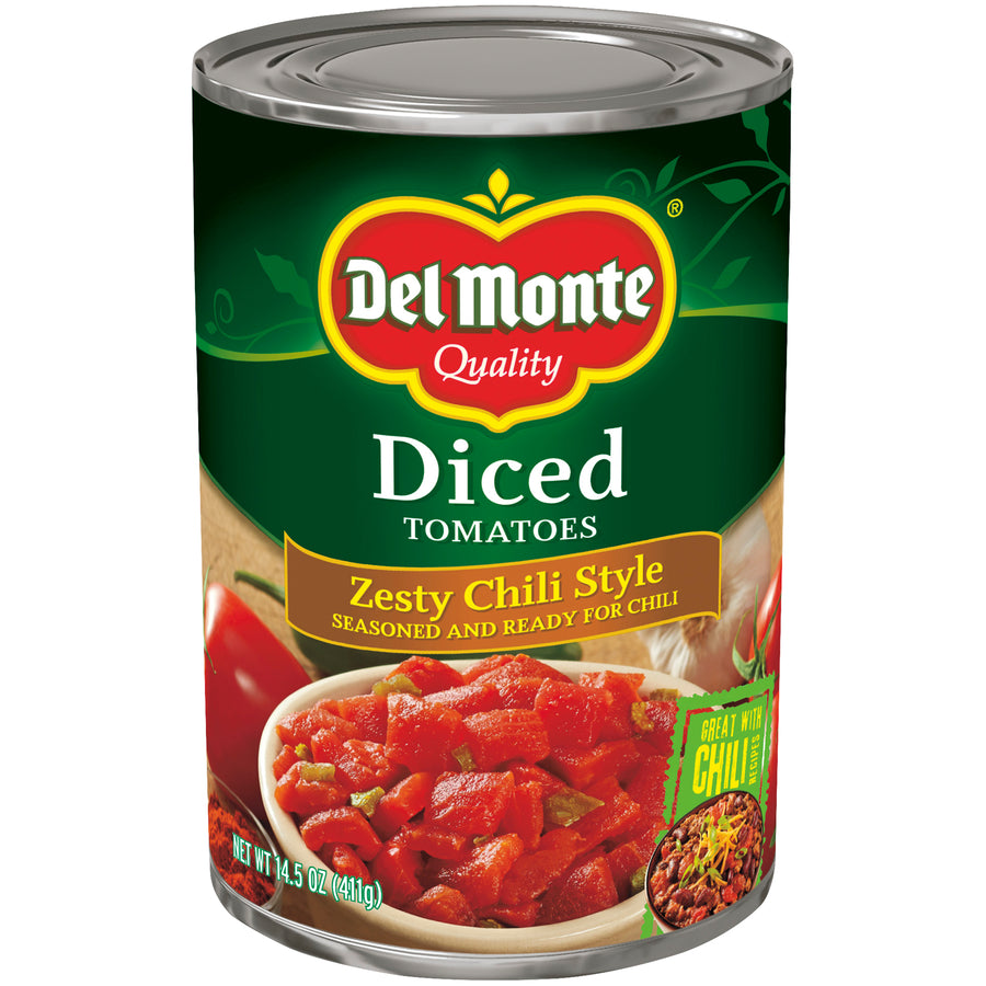 Del Monte Diced Tomatoes Zesty Chili 14.5 Oz Can