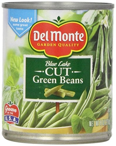 Del Monte Cut Green Beans Canned Vegetables 8 Oz Can