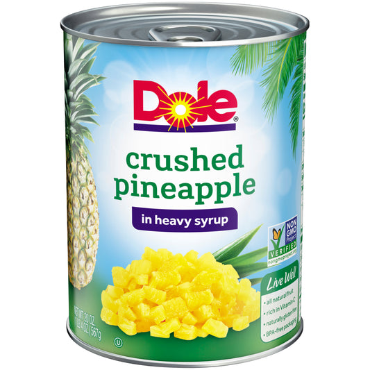 Dole Crushed Pineapple in Heavy Syrup 20 Oz Can