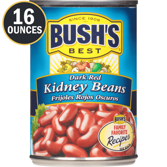 Bush S Dark Red Kidney Beans Canned Dark Red Kidney Beans 16 Oz Can