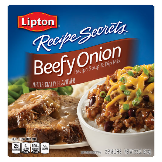 Lipton Recipe Secrets Soup and Dip Mix Beefy Onion 2.2 Oz