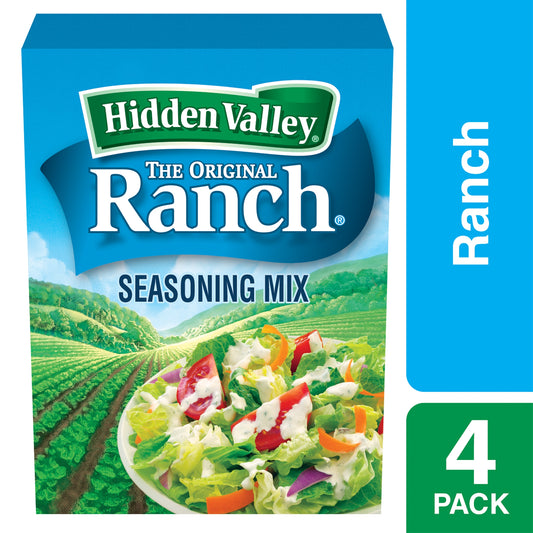 Hidden Valley Gluten Free Keto-Friendly Original Ranch Salad Dressing & Seasoning Mix 4 Packets