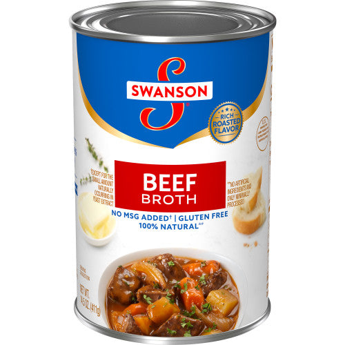 Swanson 100% Natural Beef Broth, Can, 14.5 Oz