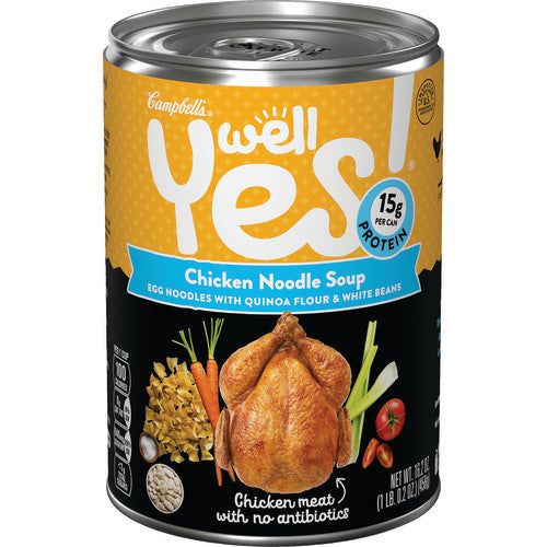 Campbell S Well Yes! Chicken Noodle Soup with Bone Broth 16.2 Oz Can