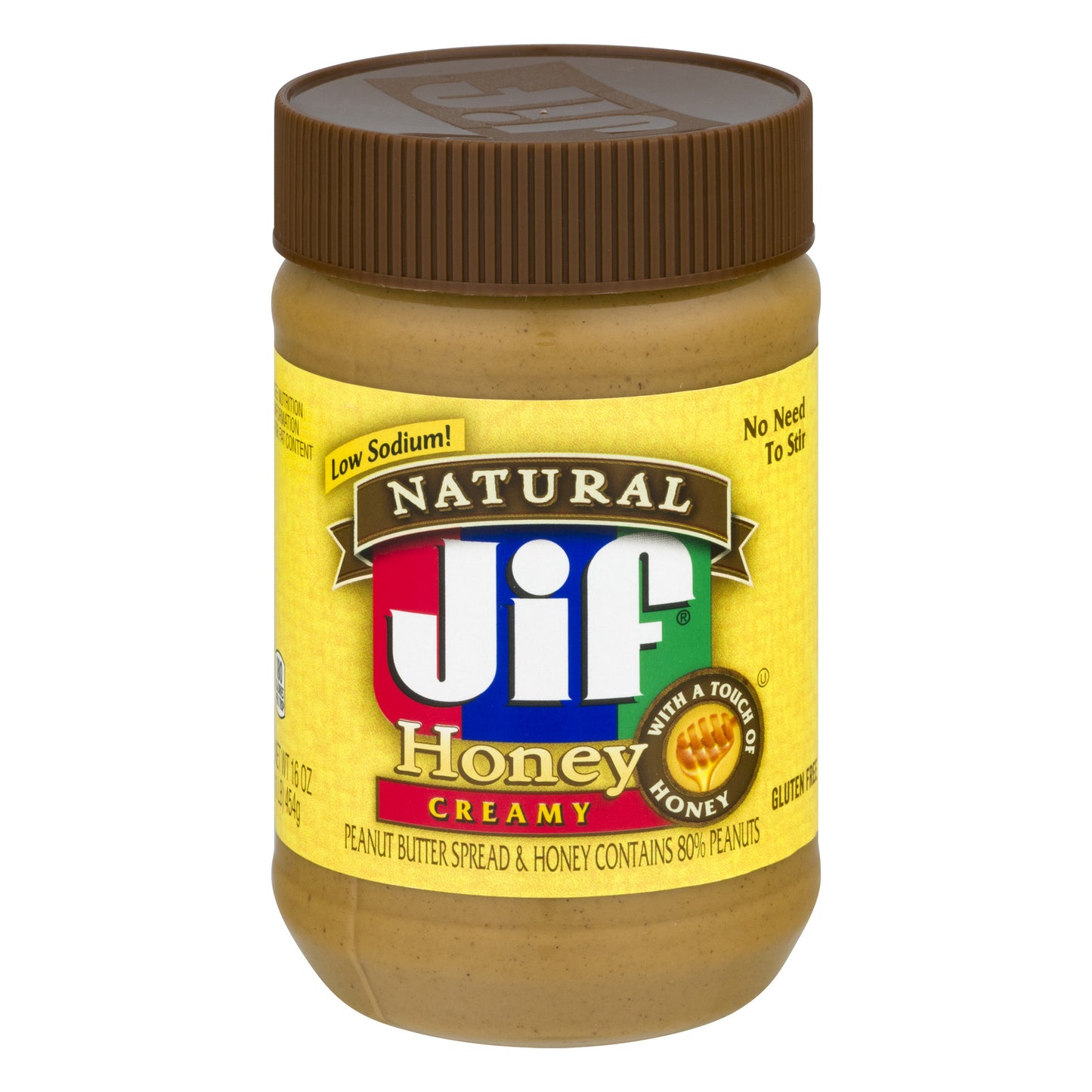 Jif Natural Creamy Peanut Butter Spread and Honey Contains 80% Peanuts 16 Ounces