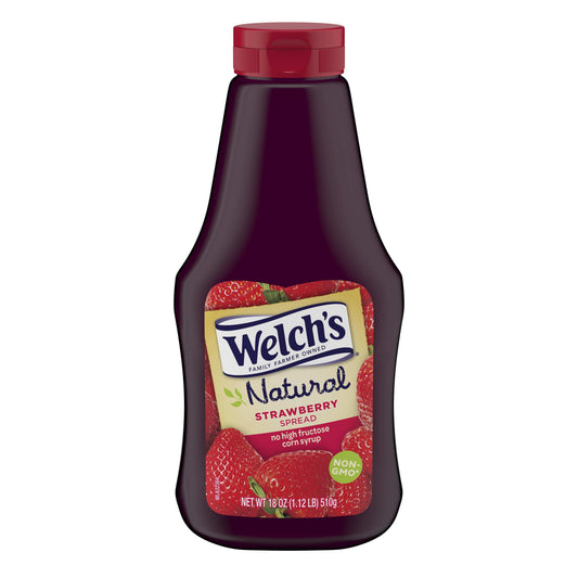 Welch S Natural Strawberry Spread 18 Oz Squeeze Bottle