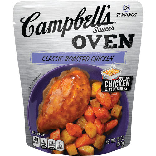 Campbell S Cooking Sauces Classic Roasted Chicken Sauce 12 Oz Pouch