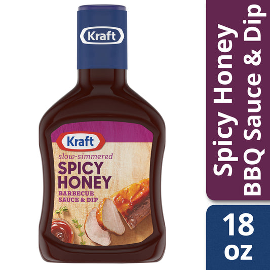 Kraft Spicy Honey Slow-Simmered Barbecue BBQ Sauce 18 Oz Bottle