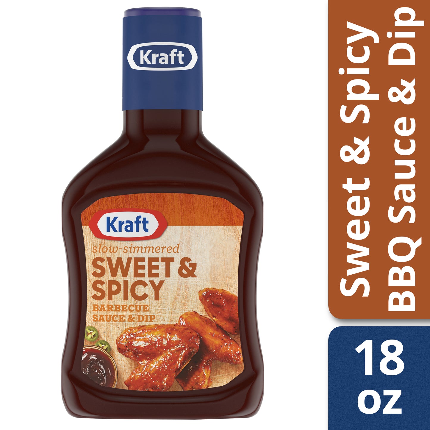 Kraft Sweet & Spicy Slow-Simmered Barbecue BBQ Sauce 18 Oz Bottle