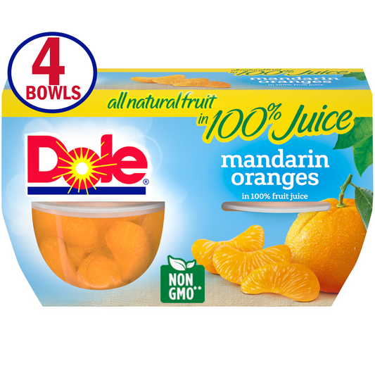 Dole Fruit Bowls Mandarin Oranges in Juice 4 pk