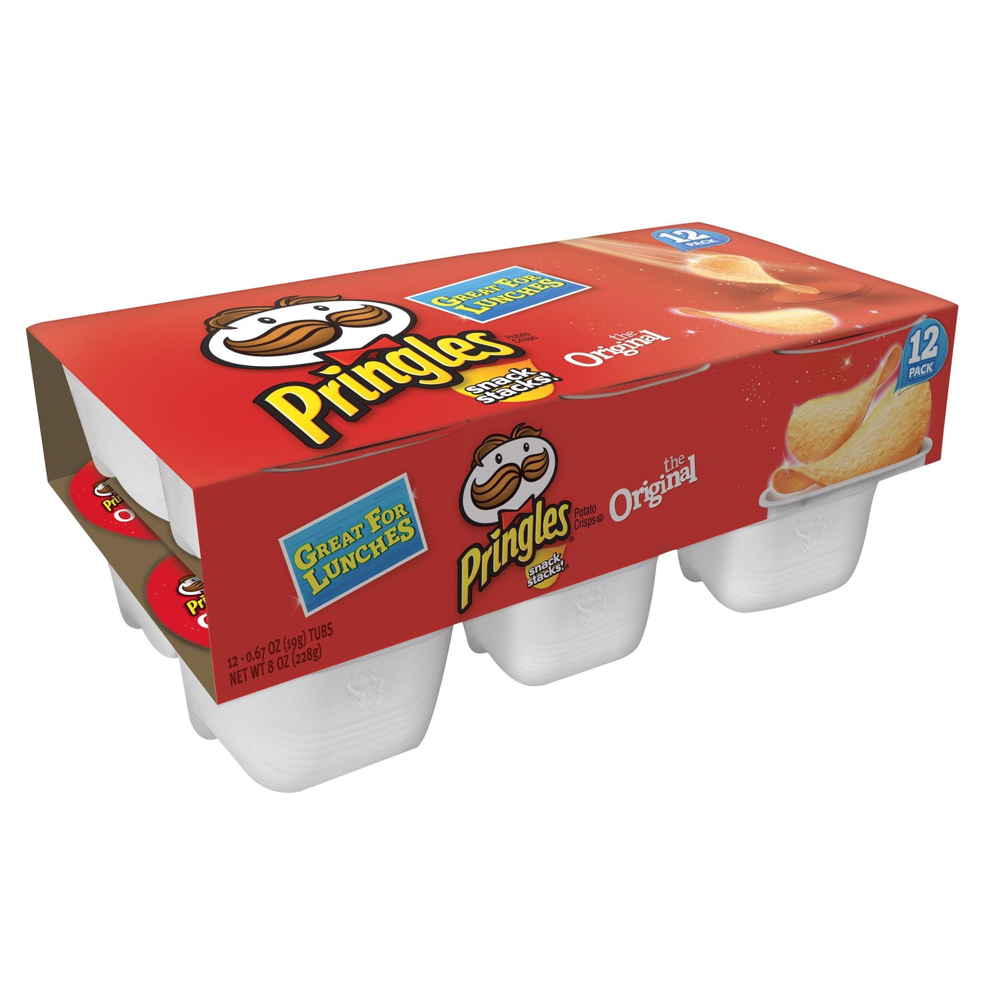 Pringles Original Potato Crisps Chips 8 Oz 12 Count