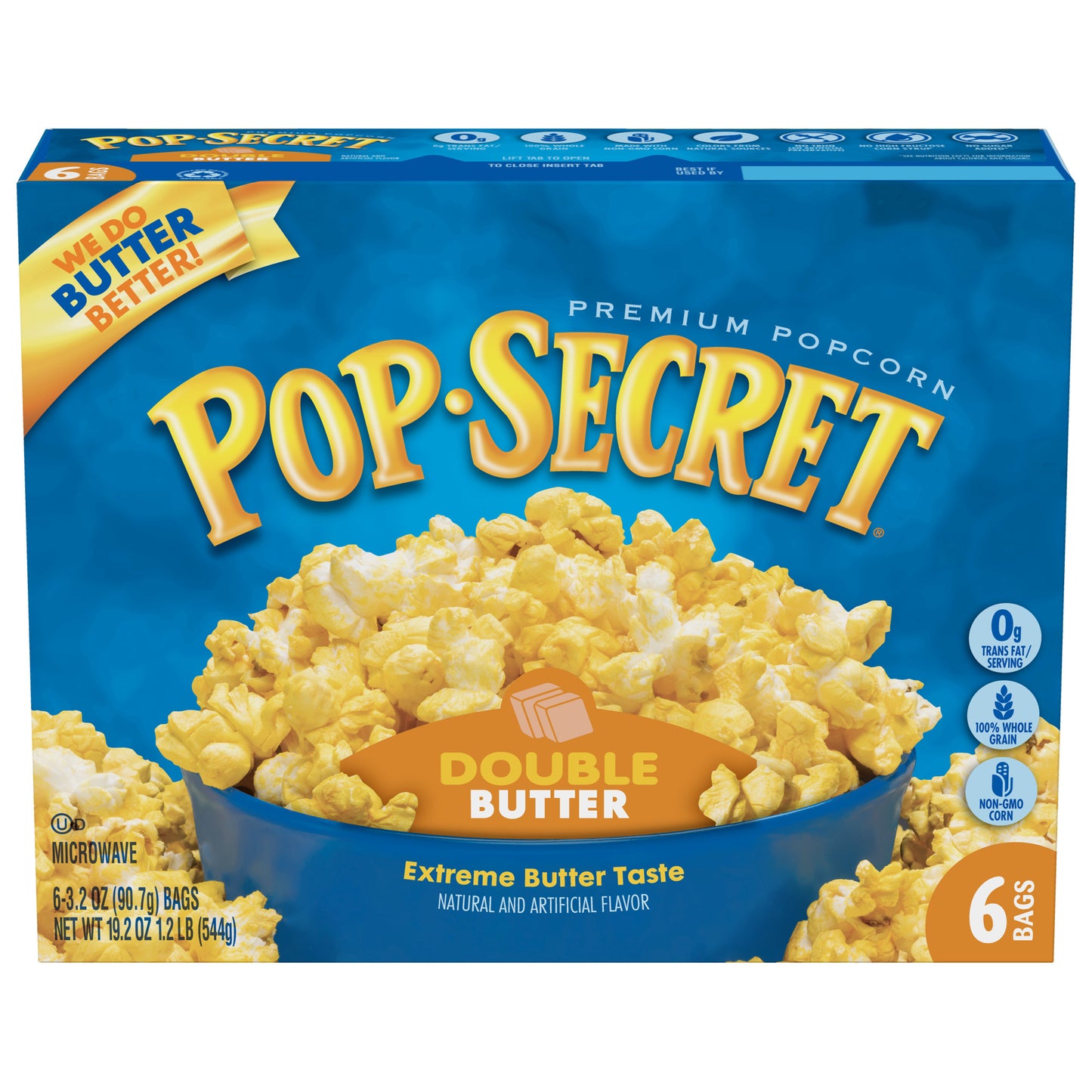 Pop Secret Microwave Popcorn Double Butter Flavor - 3.2oz/6ct