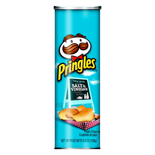 Pringles Salt and Vinegar Potato Crisps Chips 5.5 Oz