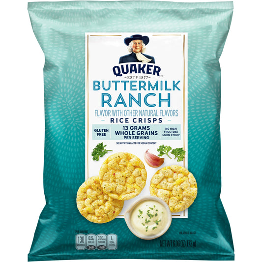 Quaker Rice Crisps Buttermilk Ranch Gluten Free 6.06 Oz