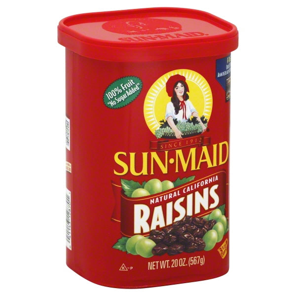 Sun-Maid California Sun-Dried Raisins Dried Fruit Snack 20 Oz Canister