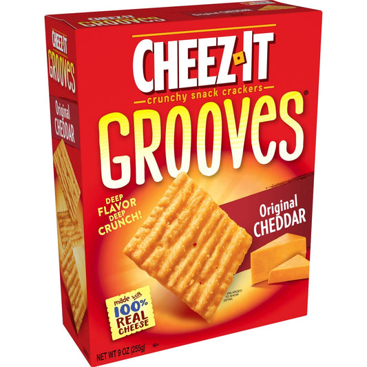 Cheez-It Grooves Bold Cheddar Cheese Crackers 9 Oz