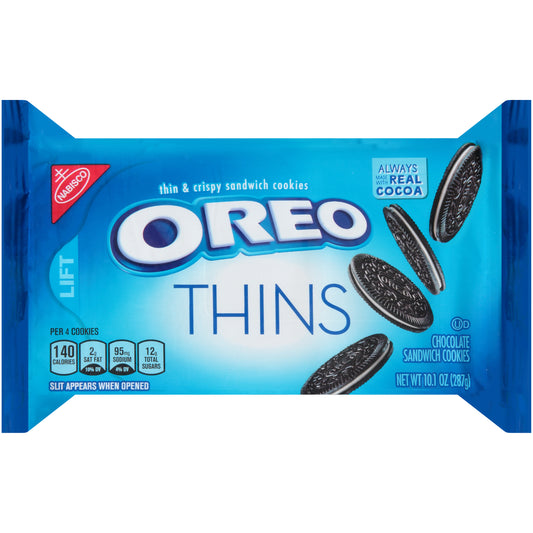 OREO Thins Chocolate Sandwich Cookies 10.1 Oz