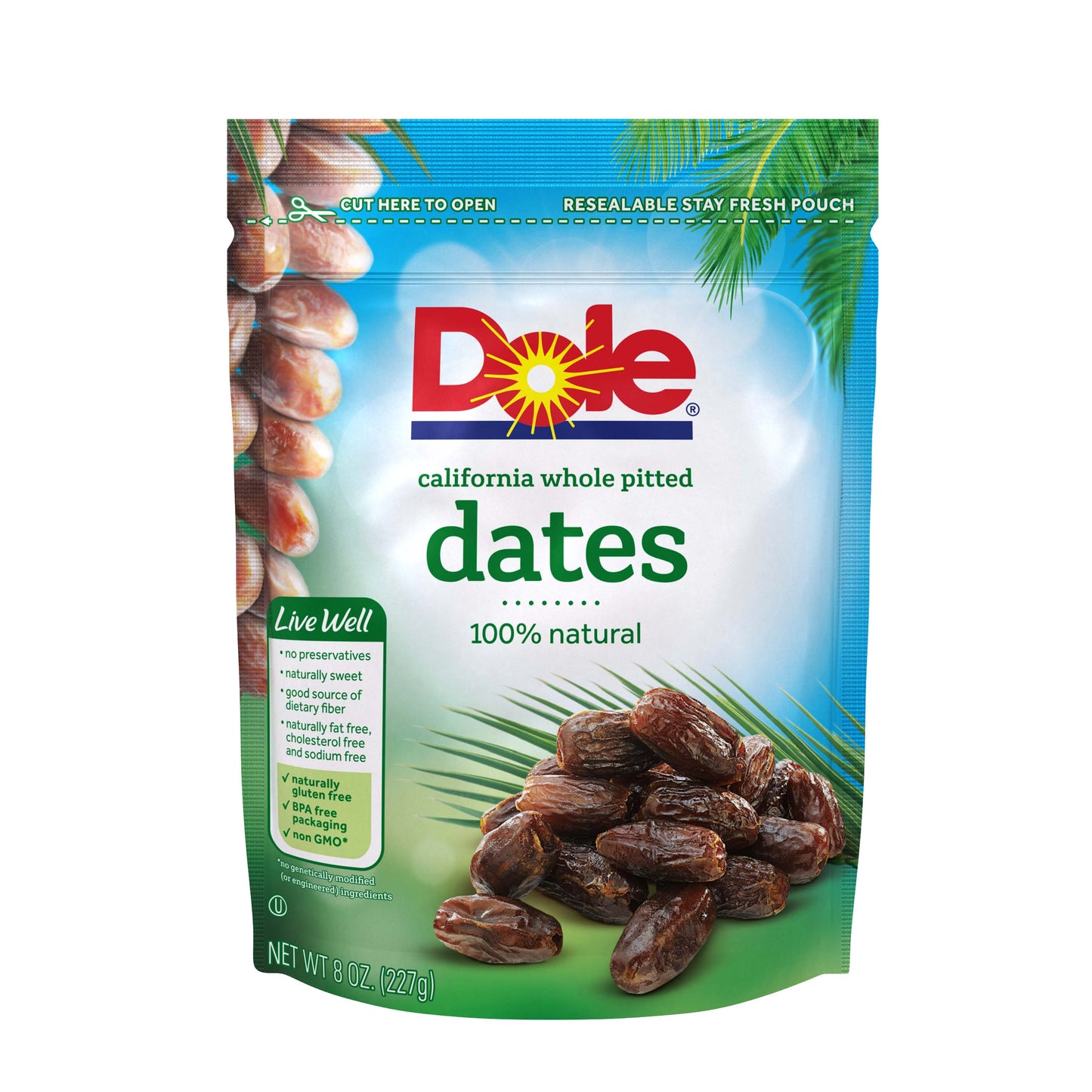 Dole California Pitted Dates 8 Oz Snack